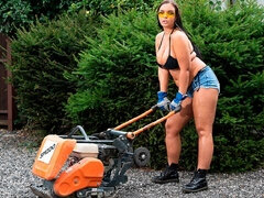 Schönheit, Grosser arsch, Grosser schwanz, Blasen, Braunhaarige, Hundestellung, Latina, Milf