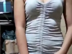 美女, デカチン, デカパイ, 彼女, ホテル, ラティーナ, オナニー, ティーン