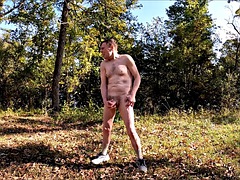Amateur, Verga grande, Corridas, Gay, Peludo, Masturbación, Al aire libre, Público