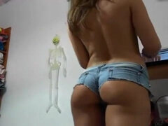 Adorable, Amateur, Érotique, Rousse roux, Solo, Adolescente, Nénés, Webcam