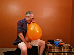 74 Blow up a balloon, jerk off, cum, pop! - Balloon