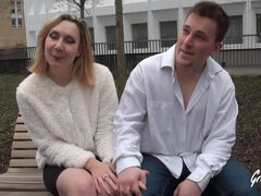 Blond bourgeois Nikky fucked in the shower by her boyfriend