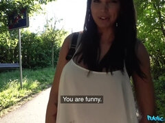 フェラチオ, 茶髪の, チン, ヨーロピアン, アウトドア, 公共, スパンキング, オッパイの