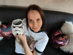 Anal, Grosse bite, Gros seins, Sucer une bite, Brunette brune, En levrette, Mère que j'aimerais baiser, Chatte