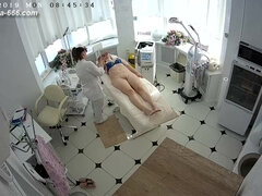 Secret fetish spycam footage in waxing salon