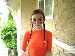 Grote kont, Pijpbeurt, Hd, Interraciaal, Latijnse vrouw, Gezichtspunt, Tieten likken