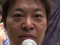 Asiatique, Sucer une bite, Brunette brune, Tir de sperme, Groupe, Poilue, De plein air, Adolescente