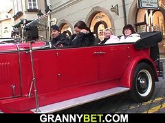 Horny boy picks up old woman for sex