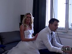 Braut, Gehörnter ehemann, Hundestellung, Kleid, Selbstgemacht, Ehemann, Milf, Realität