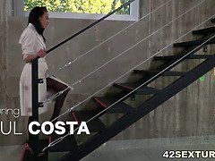 In den arsch, Grosser schwanz, Blasen, Doppelpenetration, Hd, Mann mann frau, Strümpfe, Flotter dreier