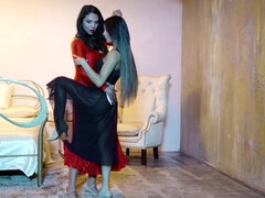 Naughty Lesbians Dancing Cheek To Cheek