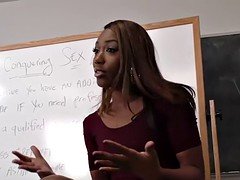 Black, Blowjob, Ebony, Group, Interracial