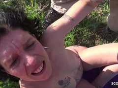 フェラチオ, 茶髪の, チン, ドイツ人, ハードコア, Hd, 公共, 三人