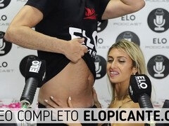 Avril the pilot flaunts her booty in the spicy room