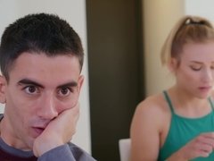 デカパイ, ブロンド, 彼氏, 浮気者, 顔射, 淫乱熟女, 母, 馬乗り