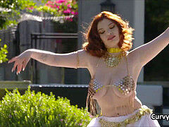 Belly-dancer, curvaceous, big-tit