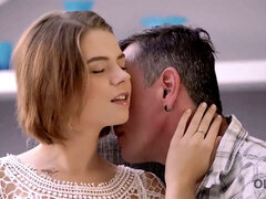 Tchèque, Papa, Énorme, Russe, Adolescente, Nénés