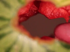 water melon jizz - pounding a melon and cumming - Gay