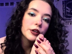 Chubby busty brunette in hot foot fetish