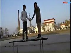 Asiatique, Nana, Brunette brune, Chinoise, Fétiche, Public, Rétro ancien