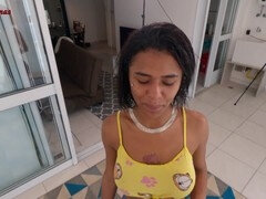 ブラジル, ラティーナ, 小柄, ハメ撮り, オマンコ, ガリガリ, ストッキング, ティーン