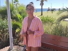 Mooi, Latijnse vrouw, Masturbatie, Naakt, Buiten, Kut duiken, Speelgoed