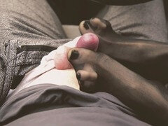 Negro, Coche, Pies, Masturbacion con pies, Madres para coger, Nylon, Público, Medias largas