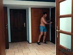 Papá, Novia, Hd, Latina, Piscina, Gritar, Afeitado, Tetas