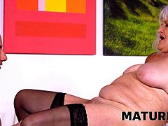 Gehörnter ehemann, Europäisch, Oma, Hd, Ehemann, Reif, Sohn, Strümpfe