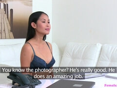 素人, アジア人, レズビアン, なめる, オフィス, オマンコ