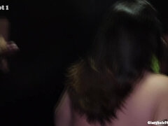 デカパイ, 黒人, 茶髪の, イく瞬間, イマラチオ, 顔射, 手コキする, 怪物