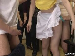 Enthousiasteling, Aziatisch, Groepseks, Hd, Japaans, Keuken, Tiener, Nat