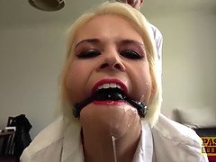 Blasen, Fesselspiele, Britisch, Spermaladung, Domination, Fetisch, Reif, Hintern versohlen
