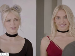 Rubia, Mamada, Pajear, Besar, Pene, Flaco, Adolescente, Trio