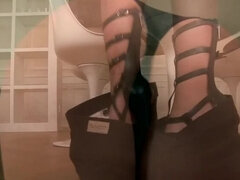 Cul, Talons, Masturbation, Seins naturels, Piercing, Chatte, Nénés