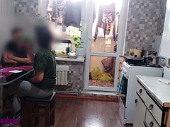 The husband left and his wife was fucked by his best friend
