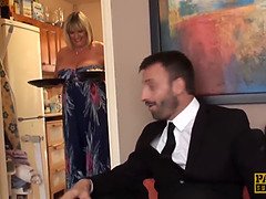デカ尻, デカパイ, ブロンド, イギリス人, 口内発射, フェティッシュ, ハードコア, 熟年