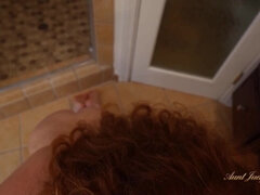 Stepmom you forget to close the door while shower