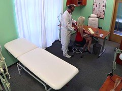 Eurobabe patient creampied by doctor