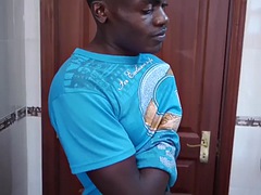 Africain, Amateur, Noire, Noir ébène, Homosexuelle, Masturbation, Solo