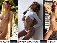 Lieveling, Mooi, Grote mammen, Blond, Ondergoed, Masturbatie, Alleen, Speelgoed