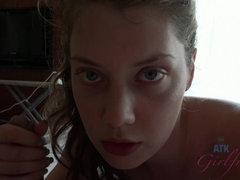 Badkamer, Bruinharig, Sperma, Handbeurt, Olie, Gezichtspunt, Kut duiken, Spuiten