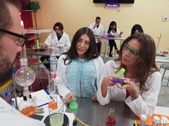 Awesome dick-riding session with hot dolls Selina Bentz and Brenna McKenna