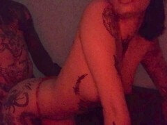 Culo, Mamada, Corridas, Latina, Pequeña, Flaco, Tatuaje, Tetas