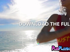 Playa, Bikini, Morena, Madres para coger, Mamá, Al aire libre, Solo, Tetas