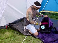 デカ尻, ブロンド, フェラチオ, イギリス人, 彼女, 淫乱熟女, アウトドア, 三人