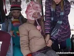 Hot Bunnies humping in the snow