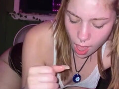 Teen Slut Sucks Her First BBC
