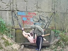 Enthousiasteling, Grote lul, Gebondenheid, Stel, Voeten, Homo, Buiten, Vastgebonden