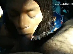 デカチン, 黒人, フェラチオ, チン, 黒人, 公共, 叫ぶ, フェラする
